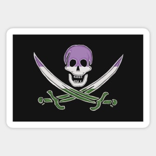 Genderqueer Pirate Pride (darkMode) Magnet